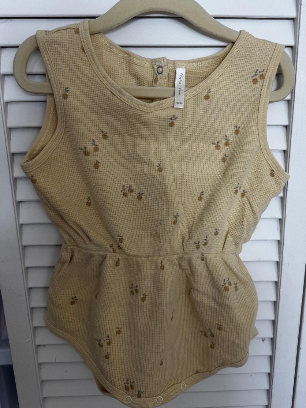 Rylee + cru cinched playsuit lemon